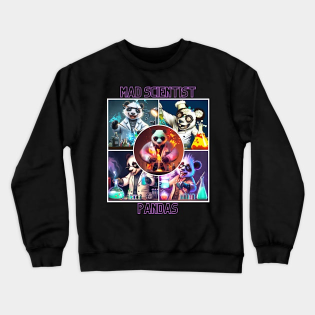 Get Your Scientific On with the Mad Scientist Panda T-Shirt Crewneck Sweatshirt by krause sanchez designs